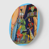 シンデレラ、王子とガラスの上ぐつ ラージ壁時計 (傾斜)