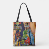 シンデレラ、王子、ガラスの靴 トートバッグ (裏面)