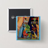 シンデレラ、王子、ガラスの靴 缶バッジ (正面&裏面)