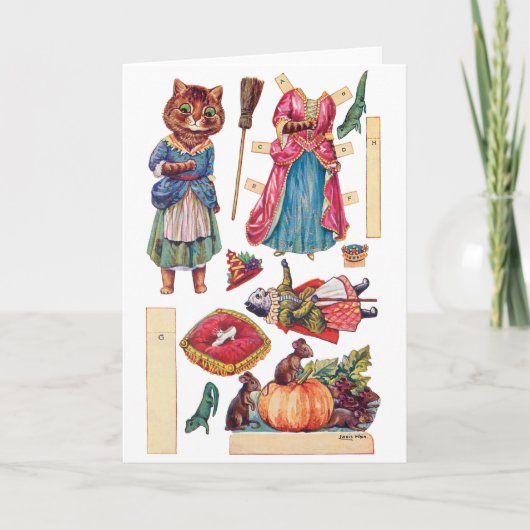 シンデレラ、紙ドール、ルイ・ワイン カード (正面)