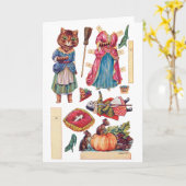 シンデレラ、紙ドール、ルイ・ワイン カード (黄色い花)