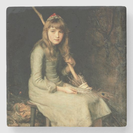 シンデレラ(by John Everett Millais) ストーンコースター (正面)