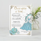 シンデレ図解入りの、写真付きのラフェアリータールテーマ 招待状 (スタンド正面)