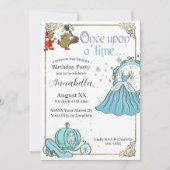 シンデレ図解入りの、写真付きのラフェアリータールテーマ 招待状 (正面)