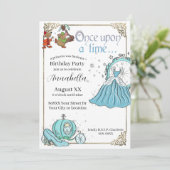 シンデレ図解入りの、写真付きのラフェアリータールテーマ 招待状 (スタンド正面)