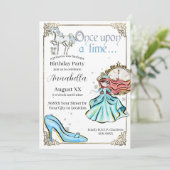 シンデレ図解入りの、写真付きのラフェアリータールテーマ 招待状 (スタンド正面)