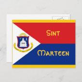 シントマルティーンセントマーティン国旗 ポストカード (正面/裏面)