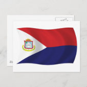 シントマーテン国旗 ポストカード (正面/裏面)