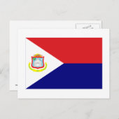 シントマーテン国旗 ポストカード (正面/裏面)