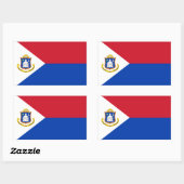 シントマーテン国旗 長方形シール (シート)