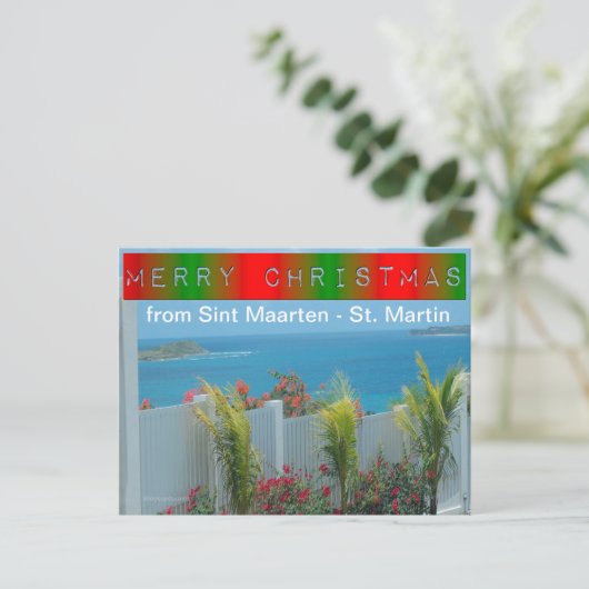 シントマールテンセントマーチン海ブルーシースケープ シーズンポストカード (スタンド正面)