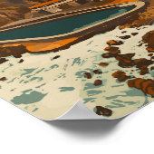 シントラポルトガルイラストレーショントラベルアートヴィンテージ ポスター (角)