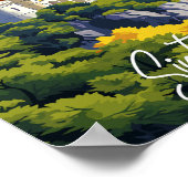 シントラポルトガルヴィンテージ旅行イラストレーション ポスター (角)