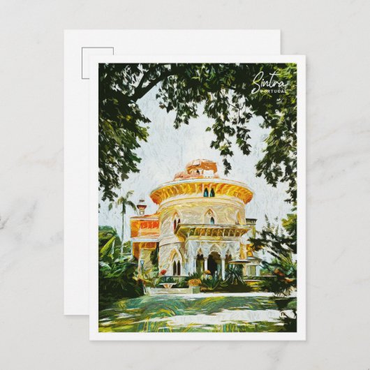 シントラポルトガル美しい油絵を描ランドスケープ ポストカード (正面/裏面)