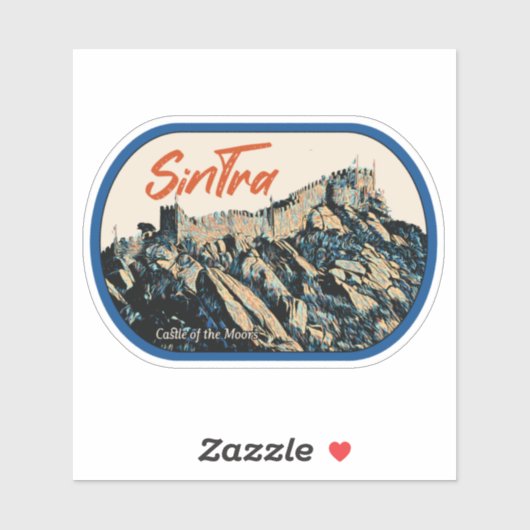 シントラモアーズ城イラストレーションポルトガル シール (シート)