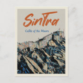 シントラモアーズ城イラストレーションポルトガル ポストカード (正面)