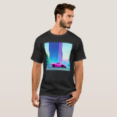 シントン波の車を超えて逆波未来サイファイ Tシャツ (正面フル)