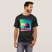 シントン波の車を超えて逆波未来サイファイ Tシャツ (正面フル)