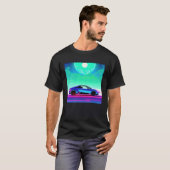 シントン波の車を超えて逆波未来サイファイ Tシャツ (正面フル)