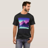 シントン波の車を超えて逆波未来サイファイ Tシャツ (正面フル)