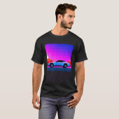 シントン波の車を超えて逆波未来サイファイ Tシャツ (正面フル)