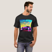 シントン波の車を超えて逆波未来サイファイ Tシャツ (正面フル)