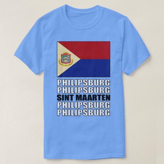 シント・マーテン国旗 Tシャツ (デザイン正面)