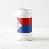 シント・マールテン国旗 ビールジョッキ (正面左)