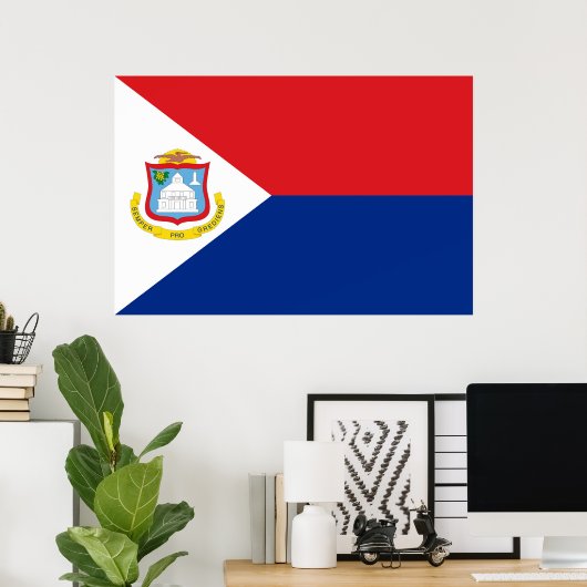 シント・マールテン国旗 ポスター (ホームオフィス)