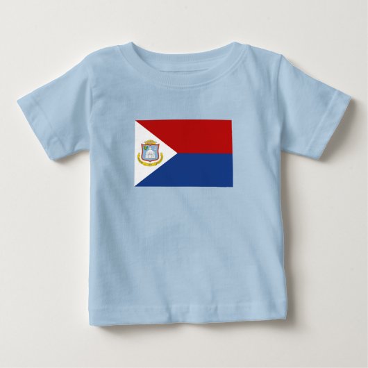 シント・マールテン島の旗 ベビーTシャツ (正面)