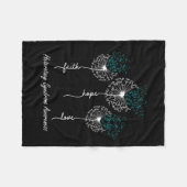 シンドローム認識度信仰ホープ愛 フリースブランケット (正面(横))