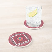 シンド伝統的ィカルチャーアジュラクパターンアートプリント コースター (側面)