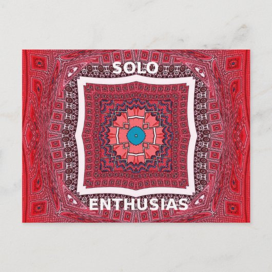 シンド伝統的ィカルチャーアジュラクパターンアートプリント ポストカード (正面)