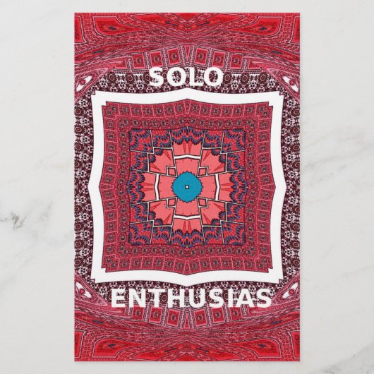 シンド伝統的ィカルチャーアジュラクパターンアートプリント 便箋 (正面)