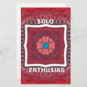 シンド伝統的ィカルチャーアジュラクパターンアートプリント 便箋 (正面/裏面)