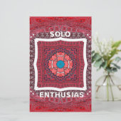 シンド伝統的ィカルチャーアジュラクパターンアートプリント 便箋 (スタンド正面)