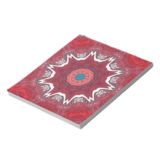 シンド族の民族的な部族柄 ノートパッド (回転)