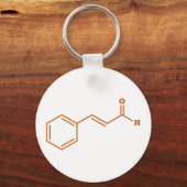 シンナムアルデヒド分子化学式 キーホルダー (正面)