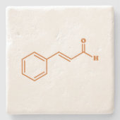 シンナムアルデヒド分子化学式 ストーンコースター (正面)