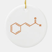 シンナムアルデヒド分子化学式 セラミックオーナメント (裏面)