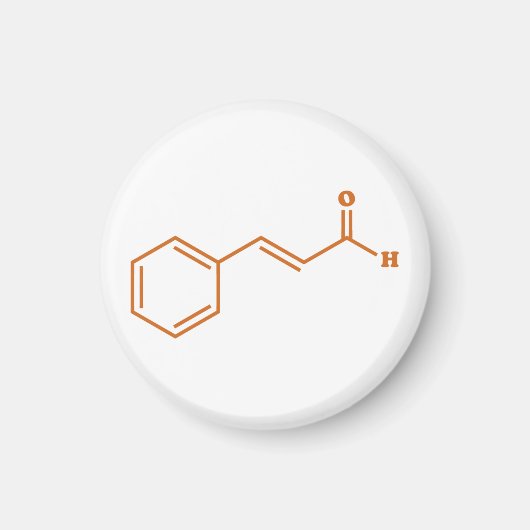 シンナムアルデヒド分子化学式 マグネット (正面)