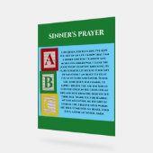 シンナー祈りの言葉 アクリルサイン (傾斜)