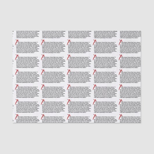 シンナー祈りの言葉  薄葉紙 (正面)