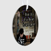 シンバルの衝突との彼を賞賛して下さい オーナメント (正面)