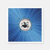 シンバルクラシンブルードラマー誕生日パーティナプキンス スタンダードカクテルナプキン (正面)