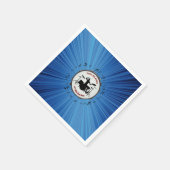 シンバルクラシンブルードラマー誕生日パーティナプキンス スタンダードカクテルナプキン (角)