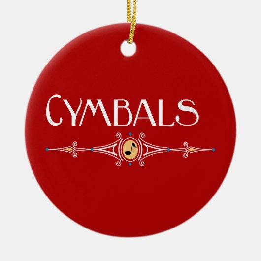 シンバル装飾線 セラミックオーナメント (正面)
