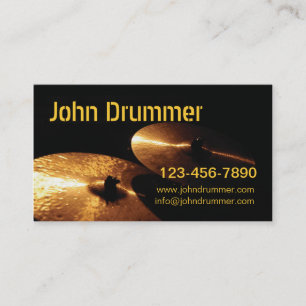 シンバル、www.johndrummer.cominfo@..、ジョンのドラマー。 名刺