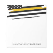 シンパーソナライズされた金ゴールドラインディスパッチャ ノートパッド (正面)