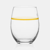 シンパーソナライズされた金ゴールド線フラグ911ディスパッチャ ステムなしワイングラス (右)